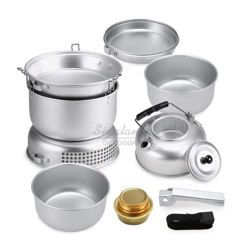 Camo Cookware Set | Durable Aluminum Alloy, 10-Piece Outdoor Cooking Tools 1