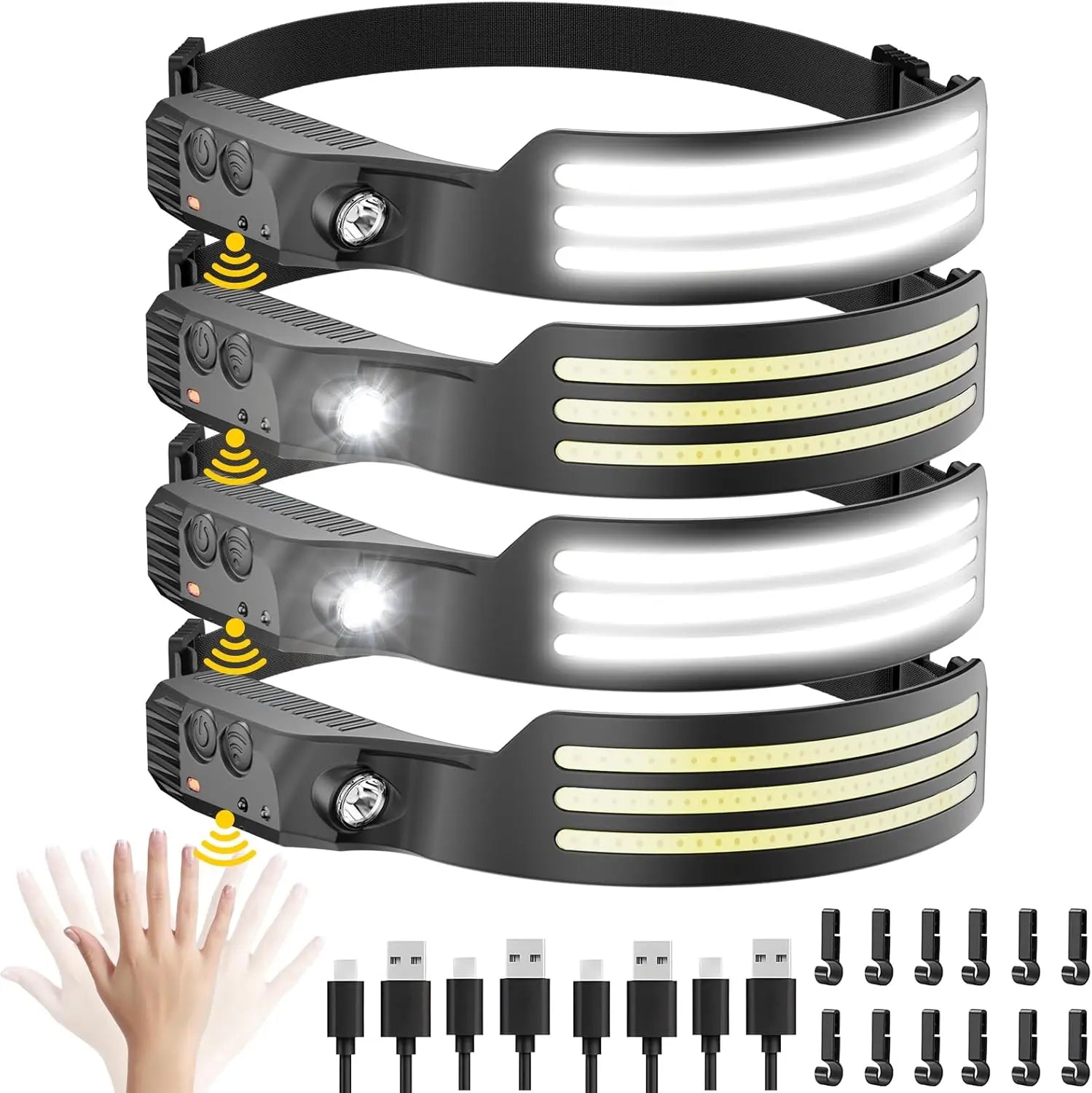 Cobra LED Headlamp | USB Rechargeable, Induction Sensor, 1000 Lumens 7