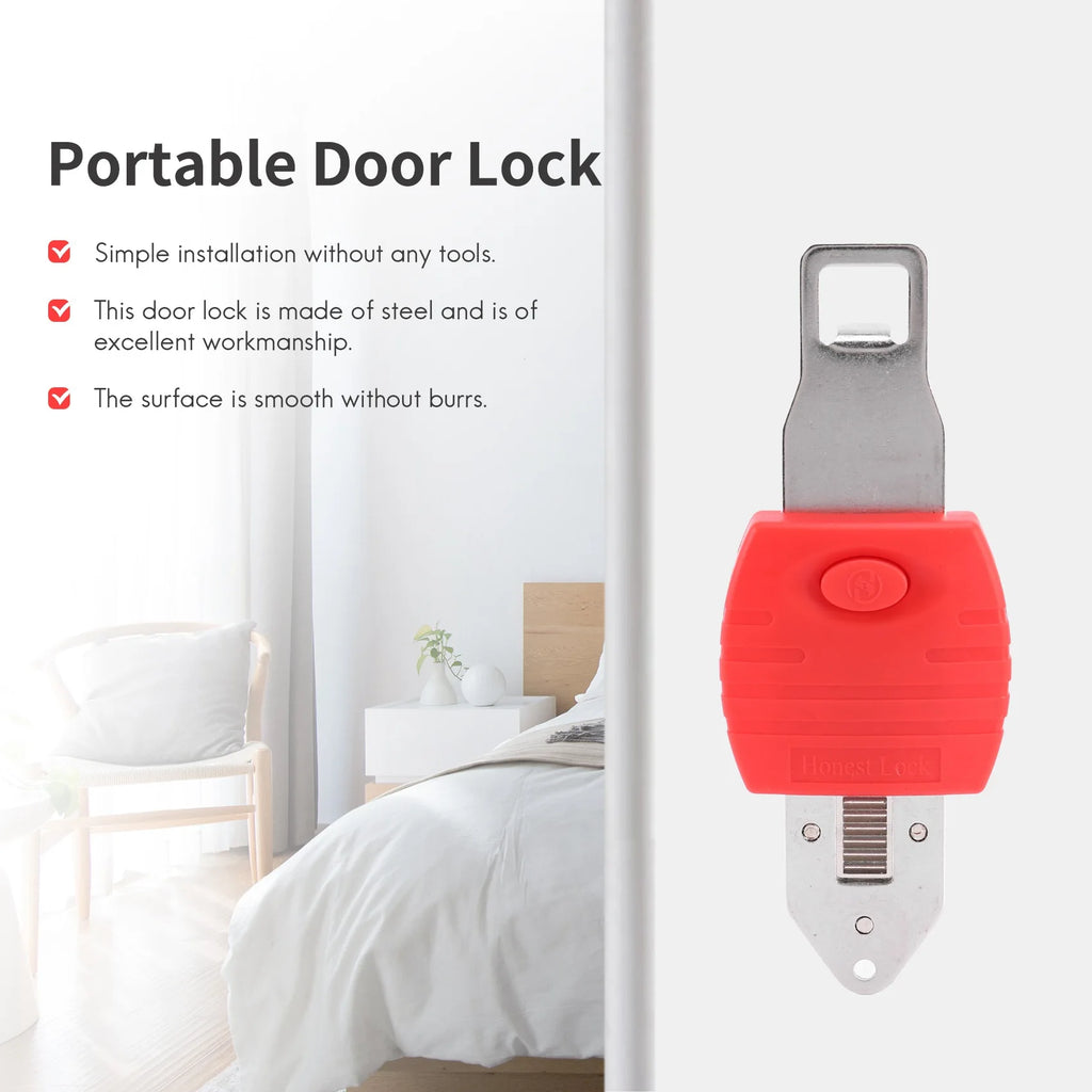 DuraLock Portable Door Lock | Tool-Free Installation, Steel Construction 1