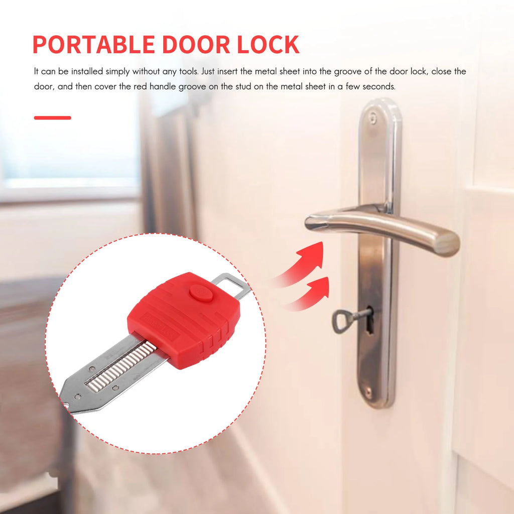DuraLock Portable Door Lock | Tool-Free Installation, Steel Construction 3
