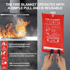 Falco Fire Blanket | Fiberglass Flame Retardant, Kitchen & Camping Use 4