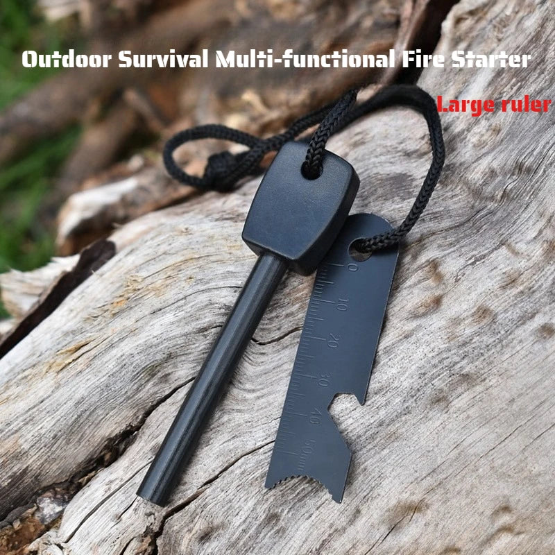 Fuego Flint Fire Starter | Waterproof Multi-Tool with Wood Handle 0