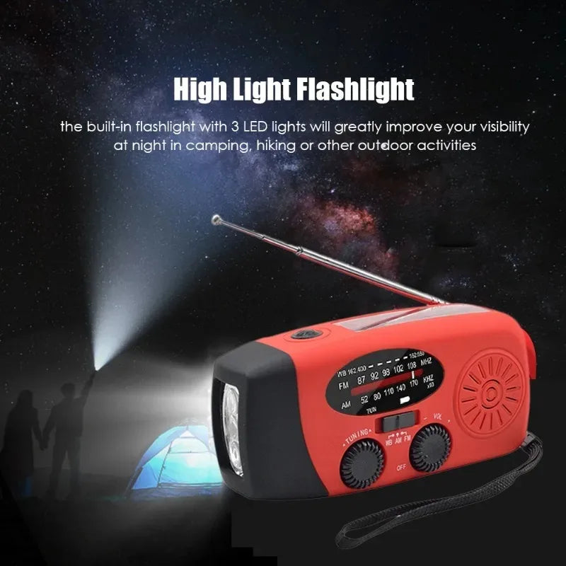 Haven Emergency Radio | Solar-Powered, USB Charger, Compact 3