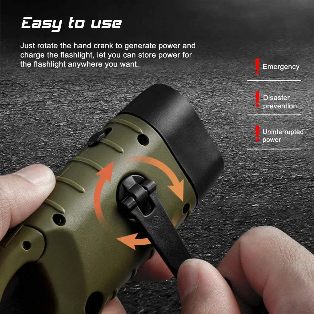 Luma Solar Flashlight | Hand Crank Rechargeable, Compact Design 4