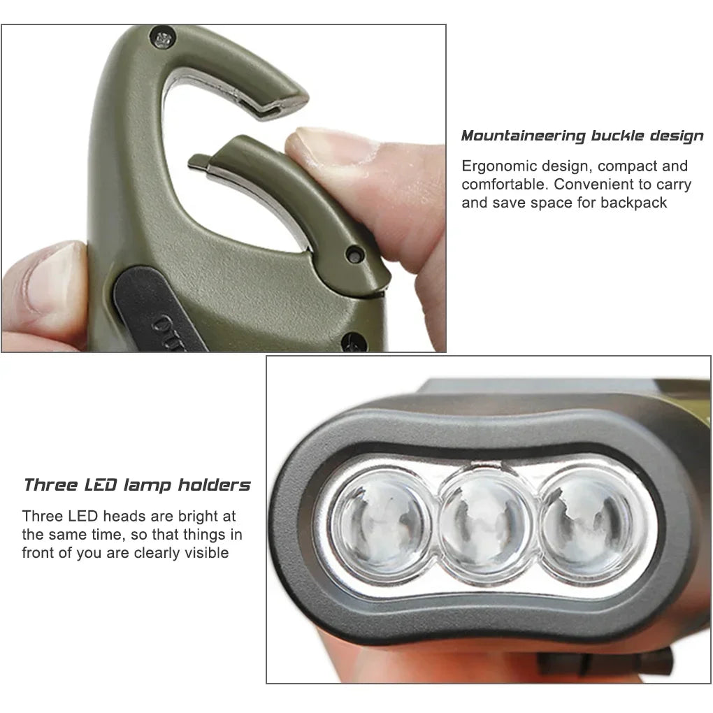 Luma Solar Flashlight | Hand Crank Rechargeable, Compact Design 5