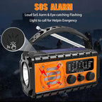Quest Emergency Radio | 20000mAh USB Rechargeable, Solar Hand Crank 1