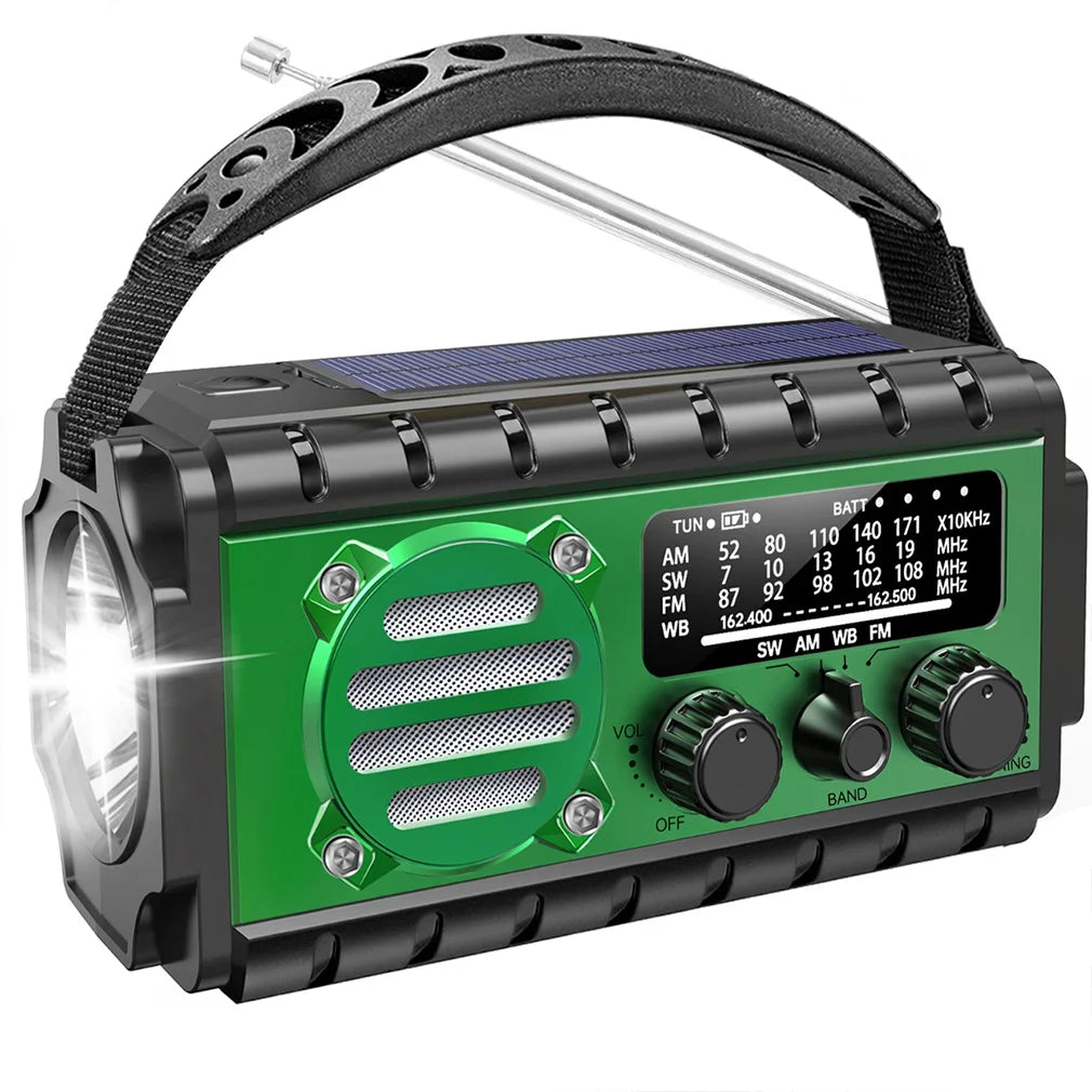 Quest Emergency Radio | 20000mAh USB Rechargeable, Solar Hand Crank 5