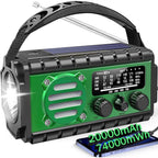 Quest Emergency Radio | 20000mAh USB Rechargeable, Solar Hand Crank 6