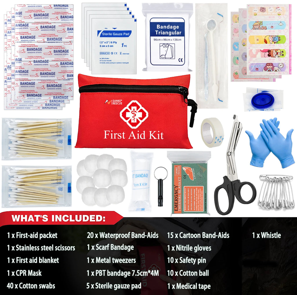 Sante First Aid Kit | 110-Piece Waterproof Medical Supplies 6