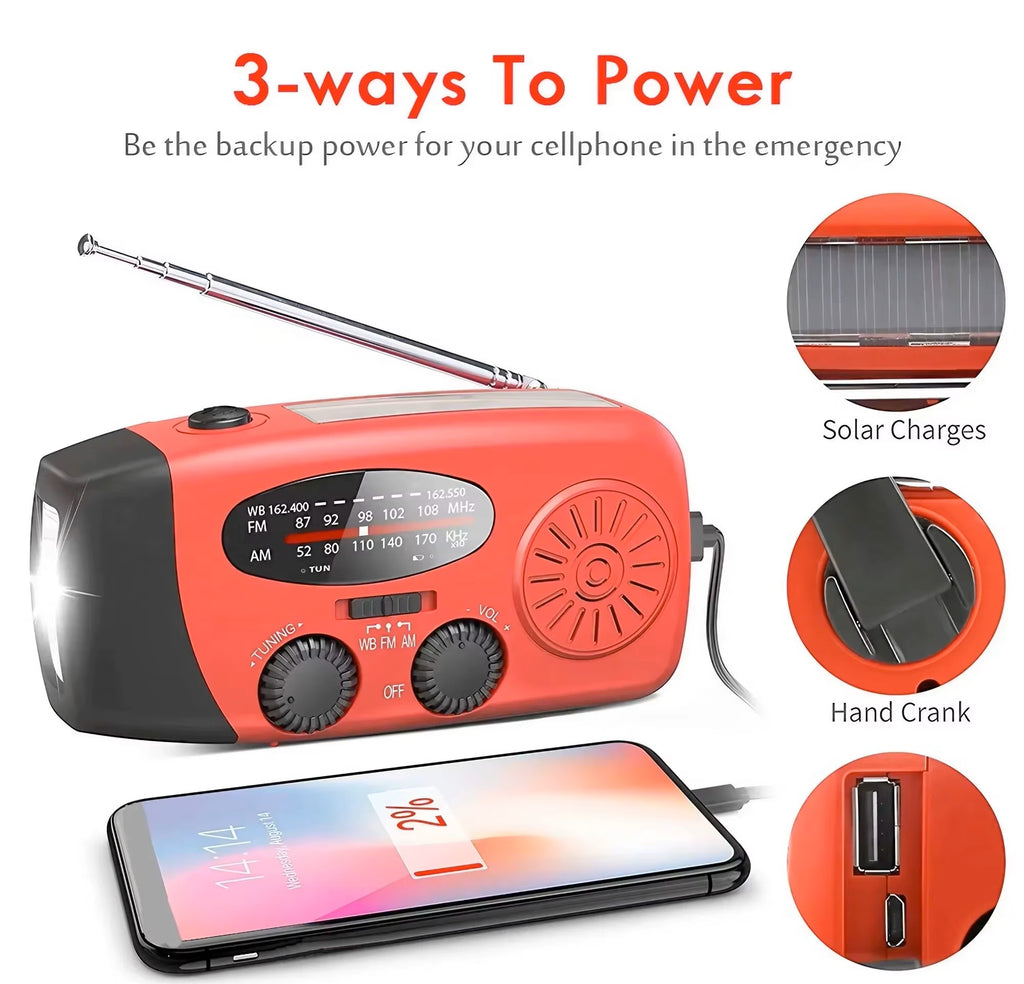 Emergency Radio | Solar-Powered