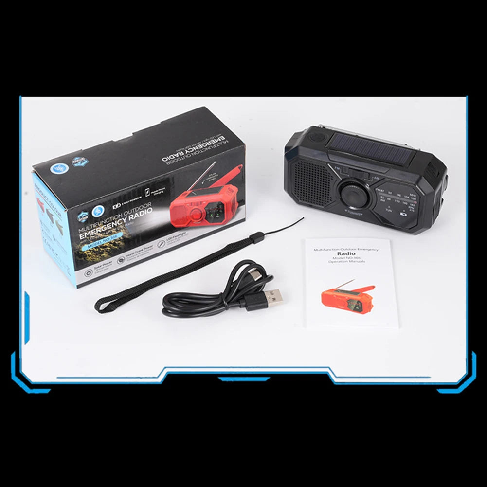 SolaRex Emergency Radio | Hand-Crank, USB Charger, Solar Power 5