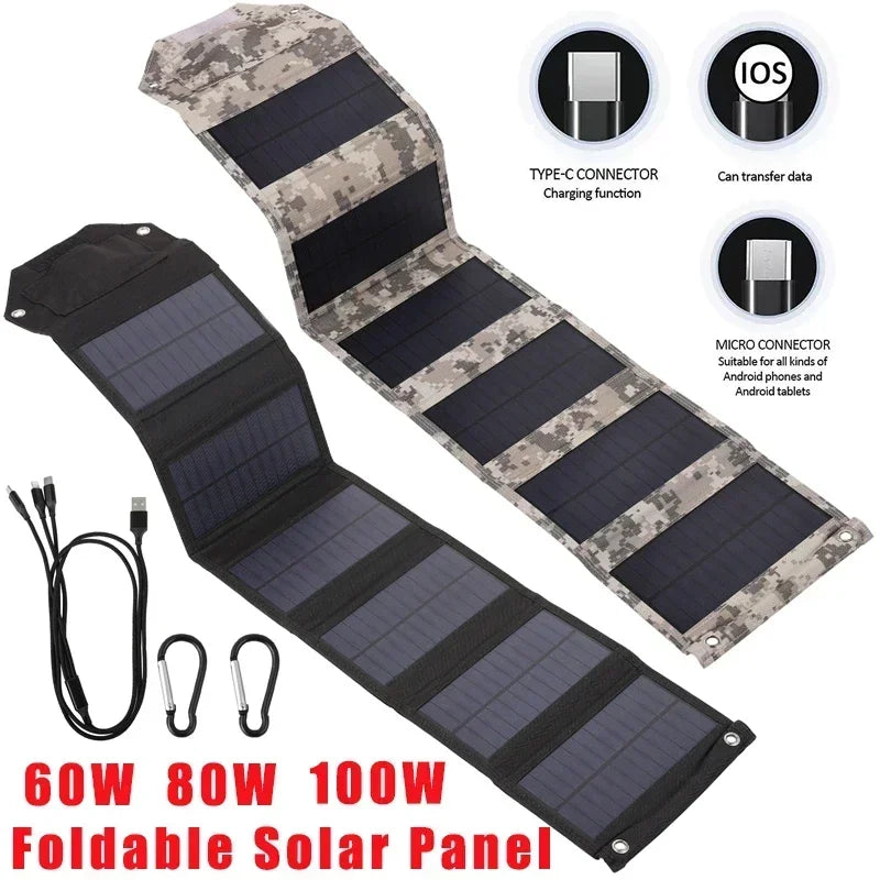 SolarFlex Folding Solar Panel | High-Efficiency Polycrystalline, USB Output 0