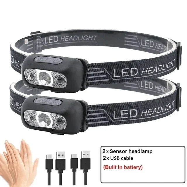 Sonic Headlamp | USB-C Rechargeable, 350 Lumens, Waterproof 12