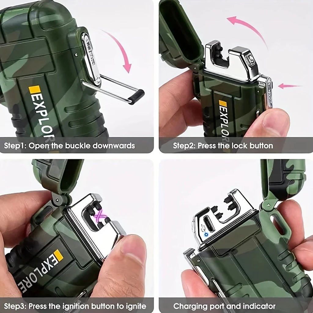 Wira Double Arc Lighter | Waterproof, USB Rechargeable, Compact Design 4