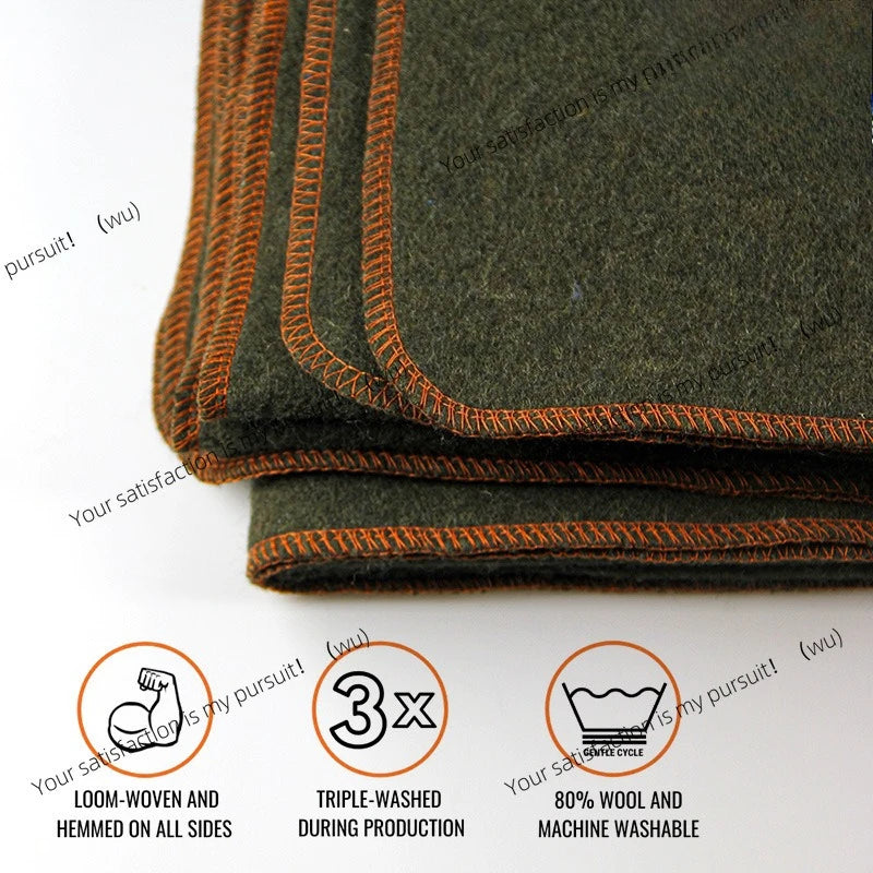 Woolly Blanket | Thickened Thermal Shawl, Washable, Perfect for Picnics 2