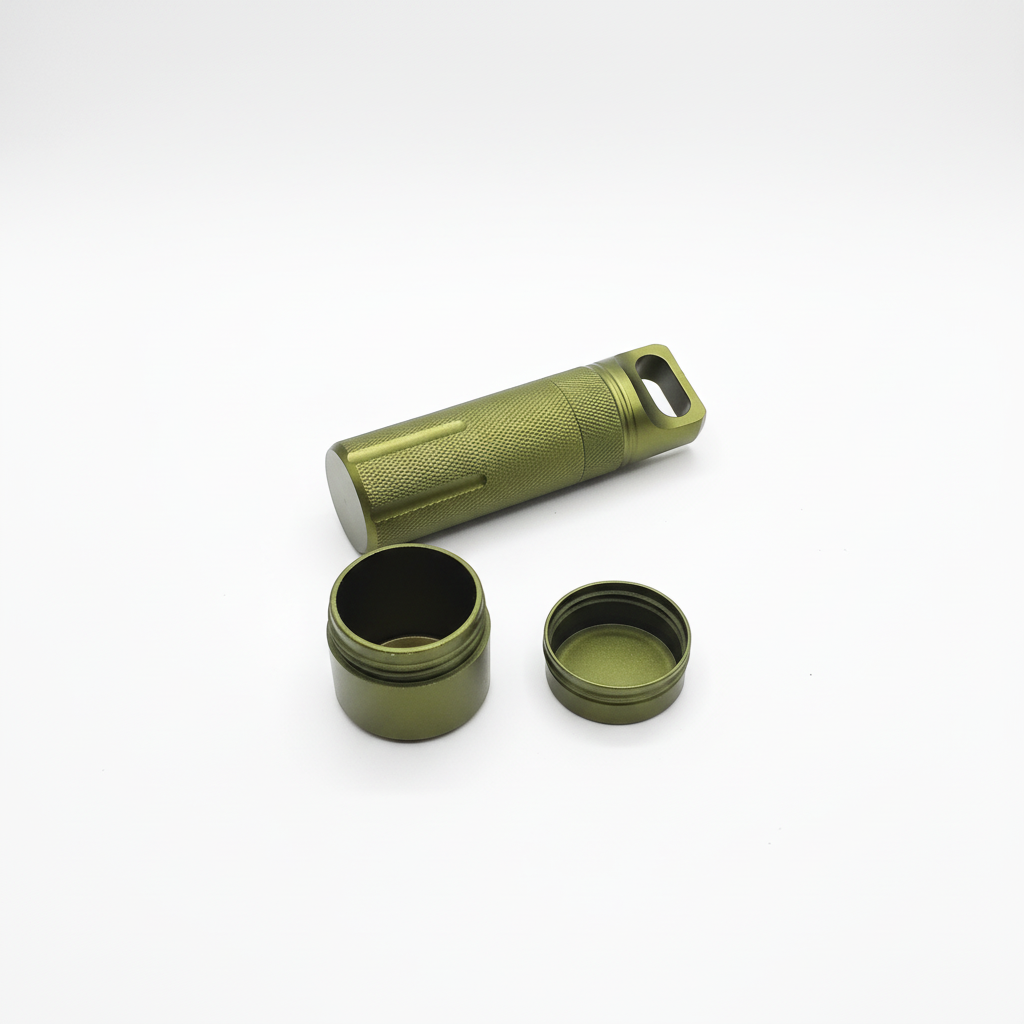 Survival Capsule Storage Container - Professional Studio Photography