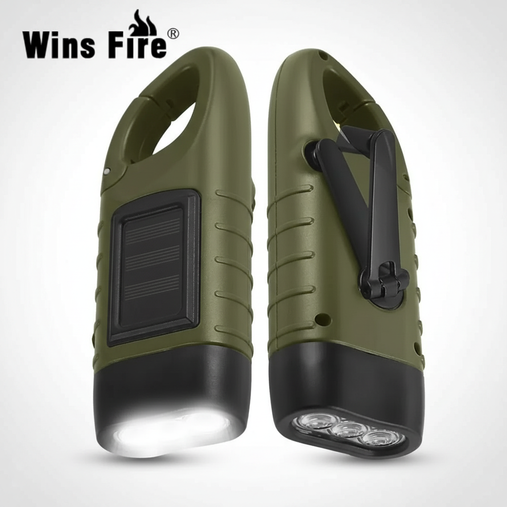 Solar Flashlight Hand Crank - Professional Studio Photography